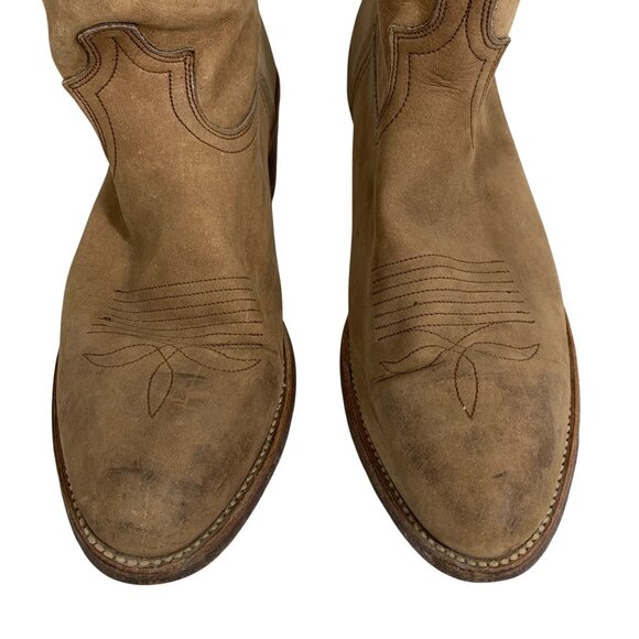 VTG Dingo Acme Tan Leather Cowboy Western Boots 5119 SZ 11D USA Made - Picture 2 of 8